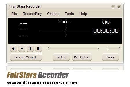 ضبط آسان صدا با نرم افزار FairStars Recorder 3.70